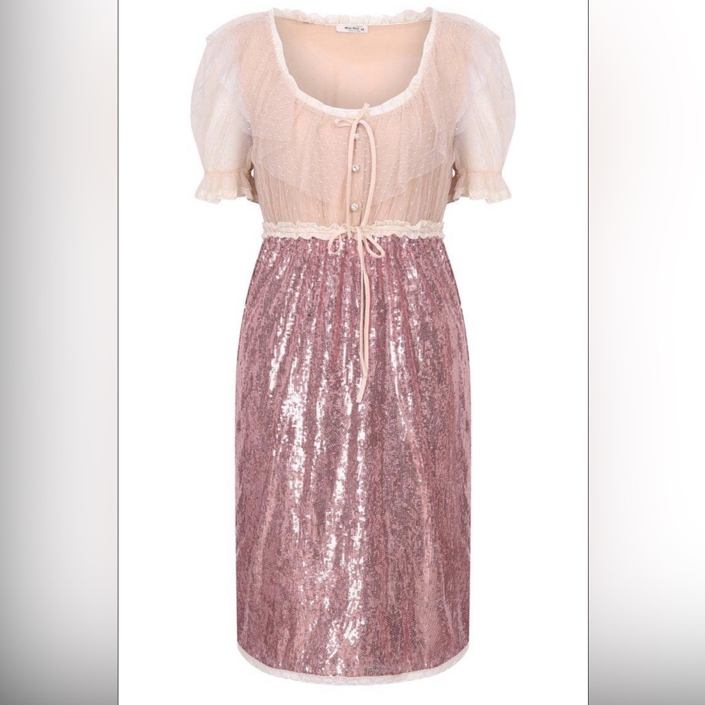 Miu Miu Blush Pink Lace-Trimmed Camisole